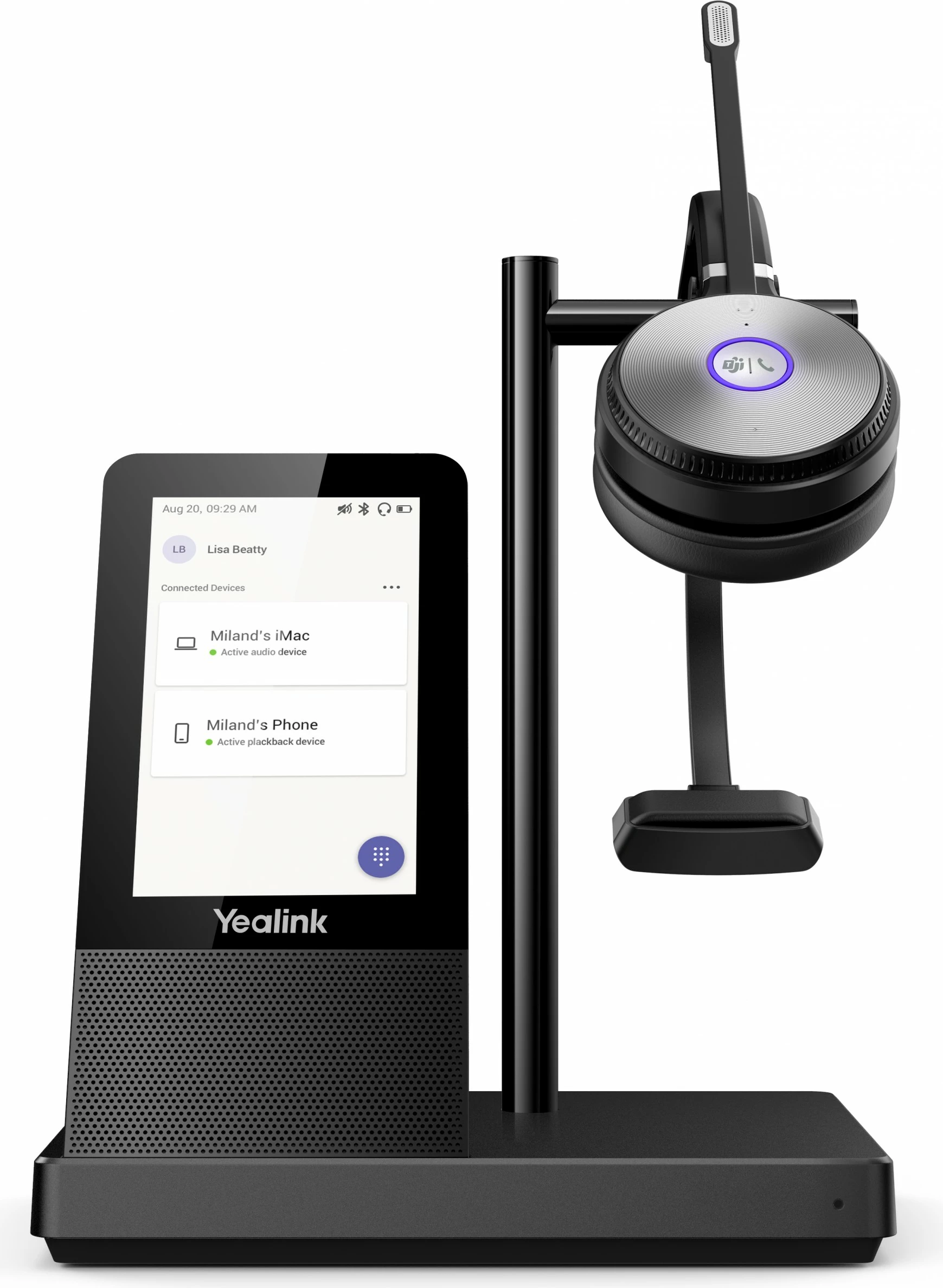 Kufje pa tela Yealink WH66 DECT, Mono, Zyrë/Qendër thirrjesh, E zezë