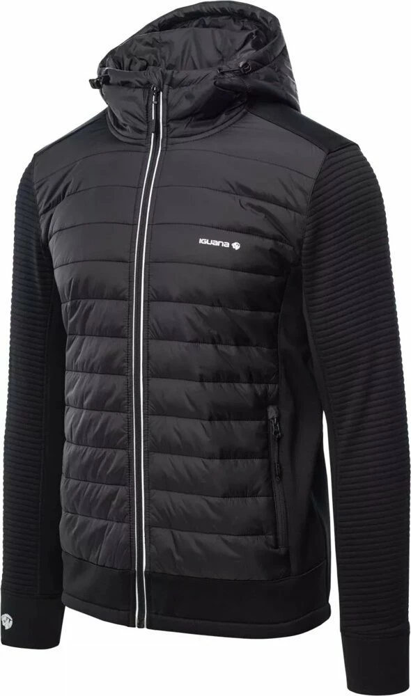 Xhaketë quilted për burra Iguana GUELO, madhësia L, e zezë