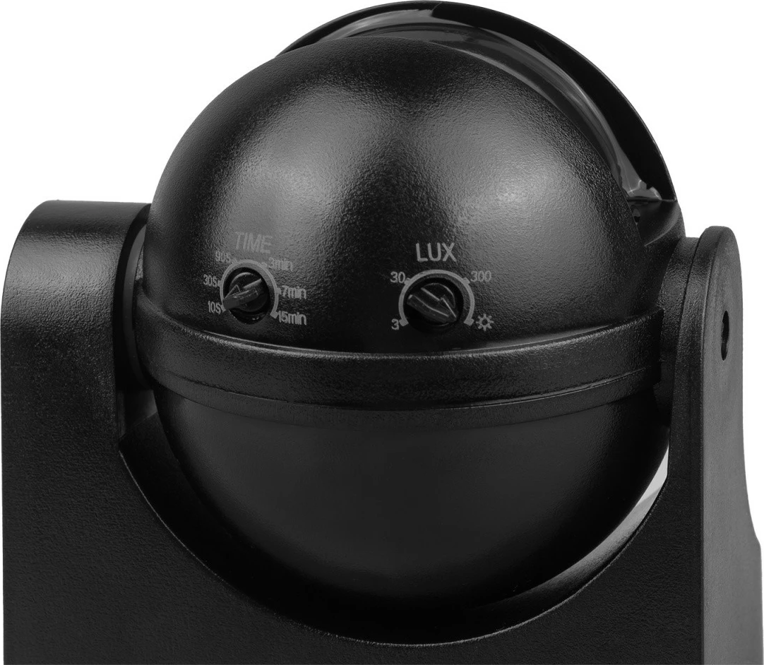 Sensor lëvizjeje PIR Maclean MCE358, IP44, rreze 12 m, ngarkesë max 300/1200 W, i zi