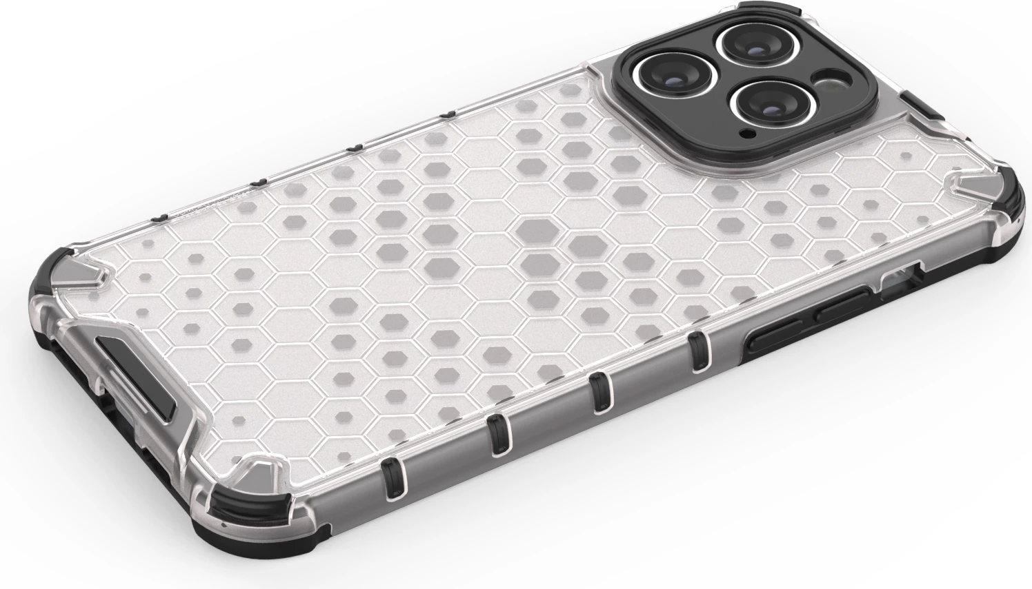 Mbështjellës Hurtel Honeycomb për iPhone 14 Pro, i zi