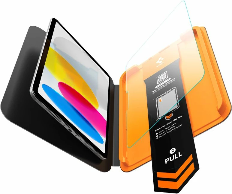 Mbrojtës ekrani xham i kalitur, Spigen ALM Glas.tR T, për iPad 10.9" (2022) / 11" (2025), 10H+, transparent, set me AlignMaster T dhe kit instalimi