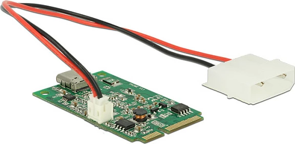 Modul Mini PCIe DeLOCK 95259, USB-C USB 3.2 deri 10 Gbit/s, full-height