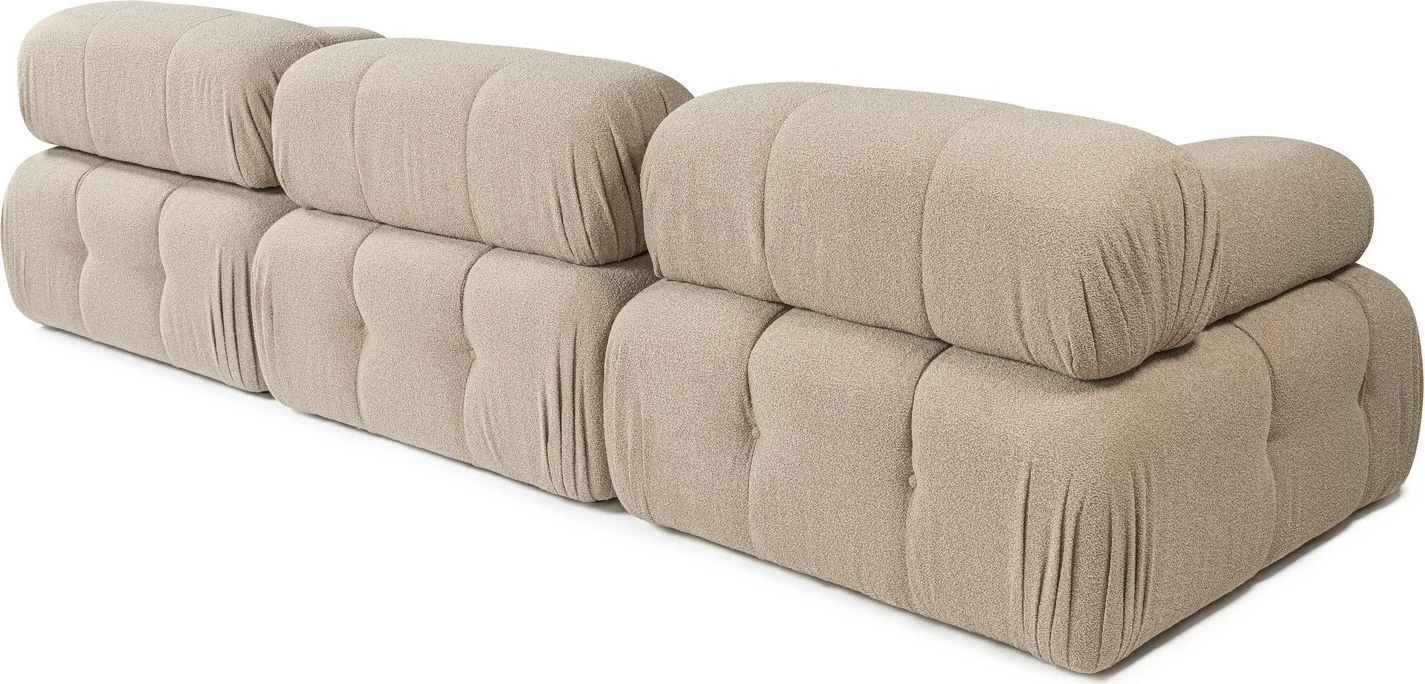 Këndare Doblo 3 vendëshe me pouffe, ngjyrë pjeshke