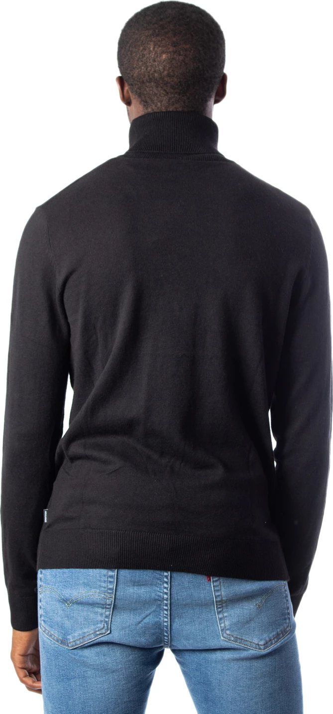 Xhemper me golf për meshkuj Jack & Jones Emil Knit Roll Neck STS 12157417, i zi [Madhësia: XS]