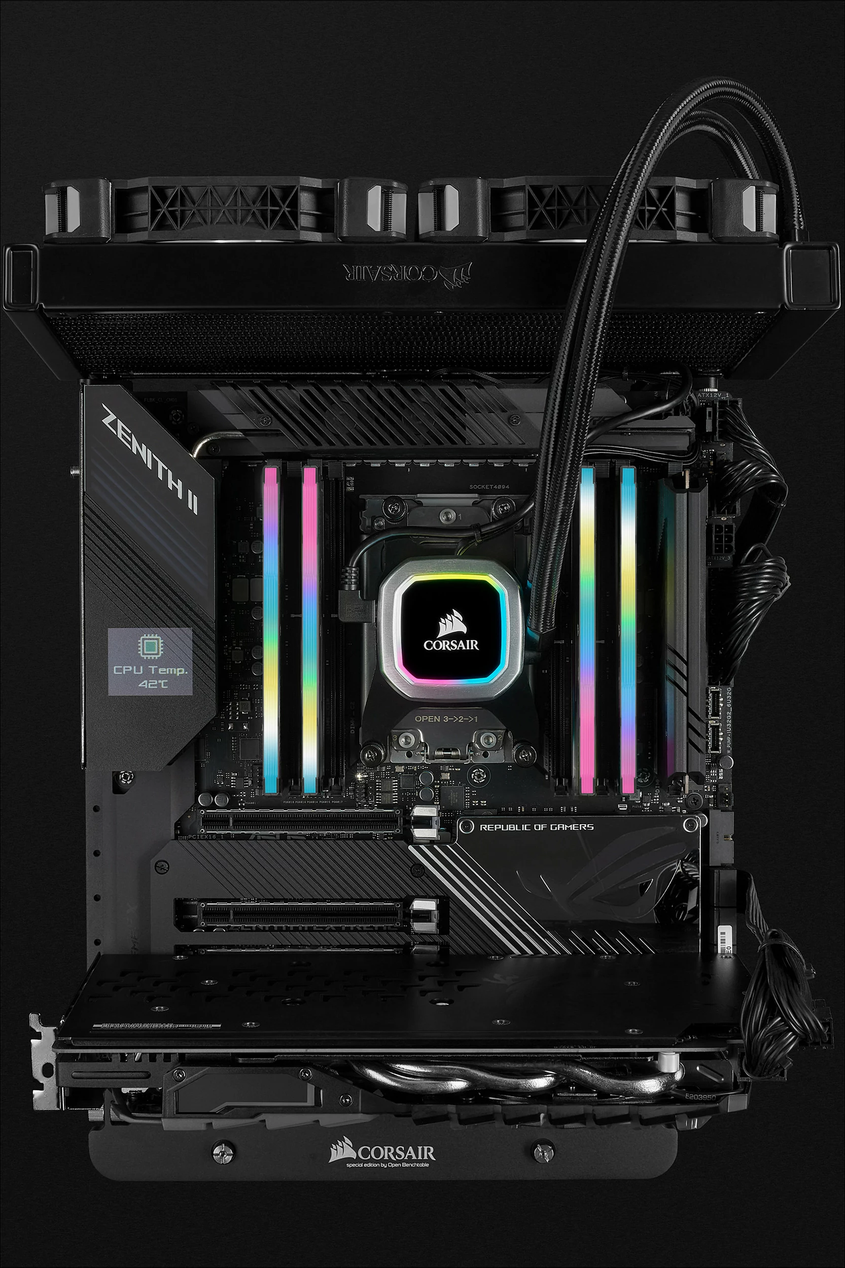 RAM Memorje Corsair Vengeance RGB 32GB (2x16GB) DDR4 3200MHz, e zezë