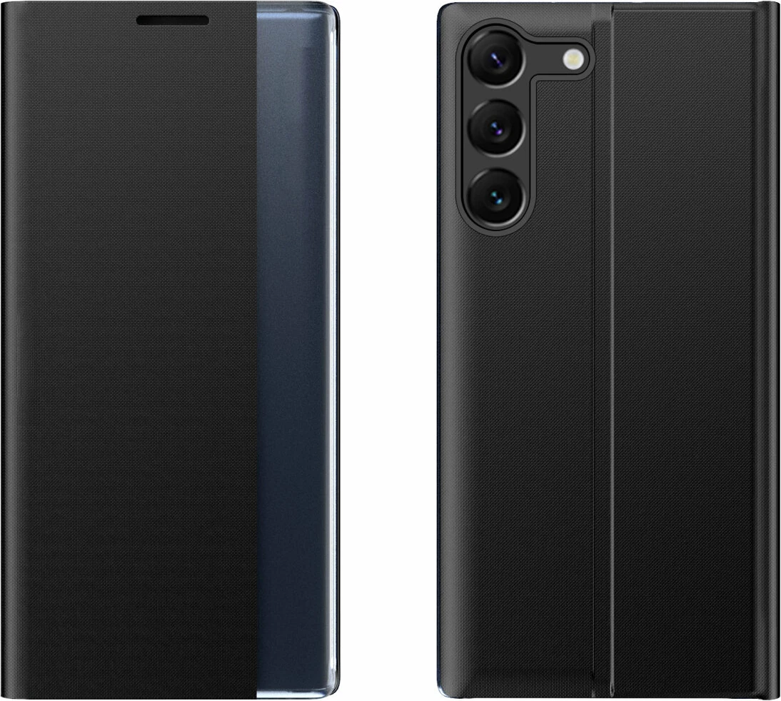 Mbështjellës Hurtel Sleep View Case për Samsung A05S, zi