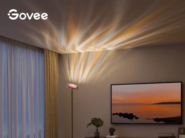 Llambë dyshemeje Govee Uplighter Floor Lamp, 3 zona drite, smart (Alexa/Google Assistant/Matter)
