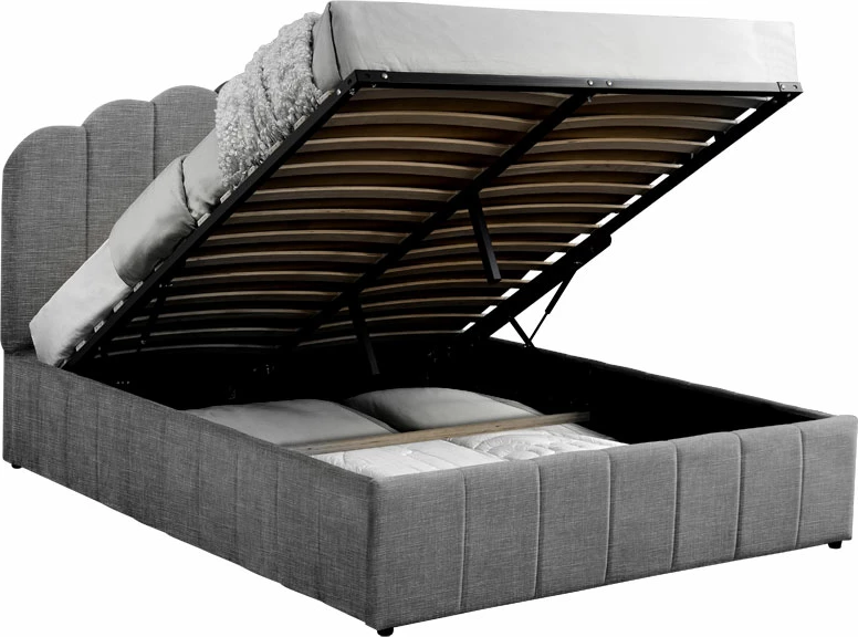 Krevat dopio Tatiana me stof anthracite me depozitë 160x200cm