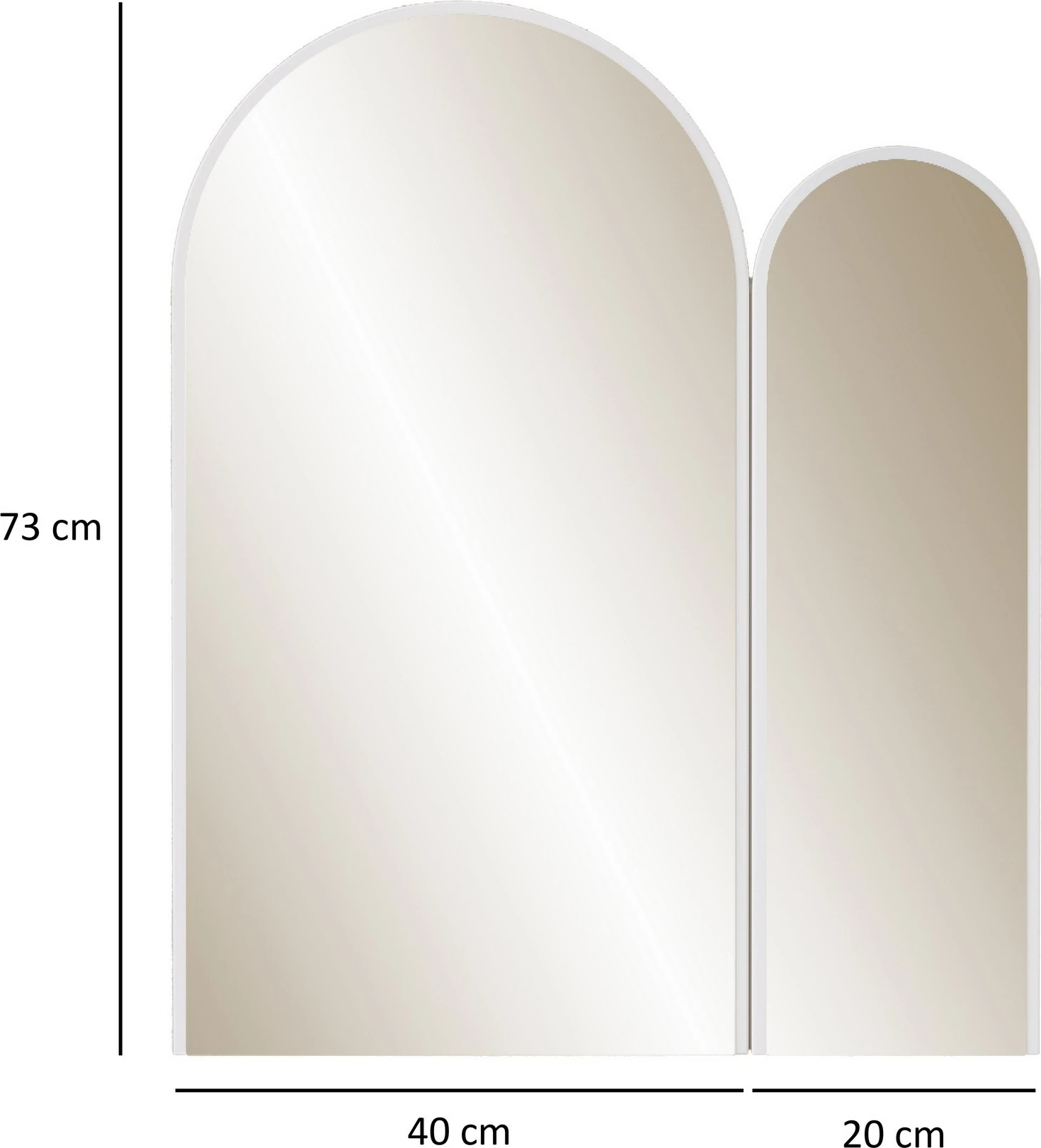 Pasqyrë dekorative, ngjyrë e bardhë, Skye Decor