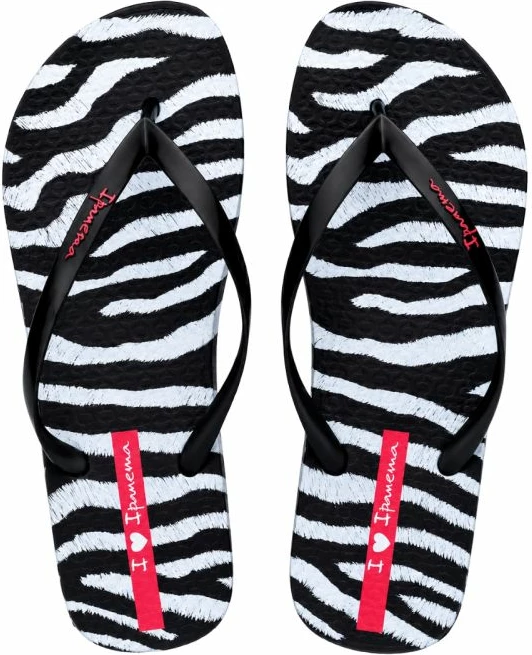 Flip-flopa për femra Ipanema Animal Print 83846-BP655, zi dhe hiri [Madhësia: 41 - 42]