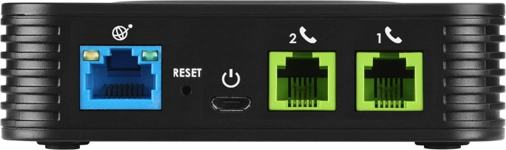 Adapter telefonik analog Grandstream HT ATA 802v2, 2 porta FXS, i zi