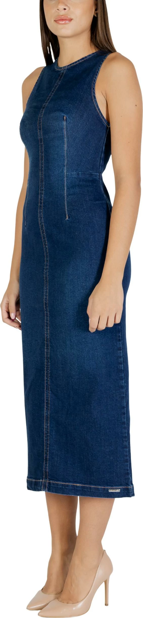 Fustan i gjatë Colcci 044.11.00193 për femra, blu e errët denim [Madhësia: S]