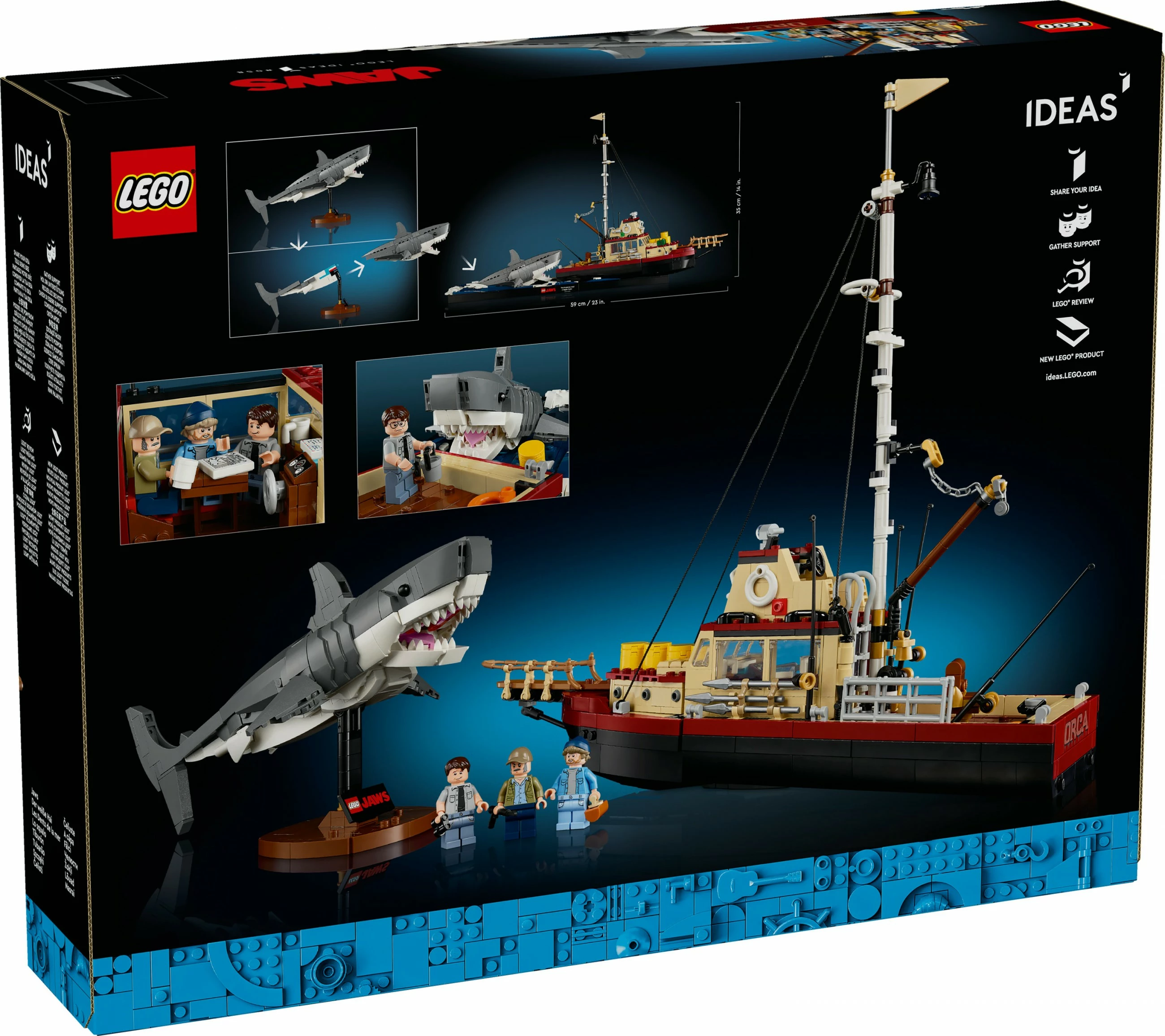 Set LEGO Ideas 21350 Jaws, 1497 copa