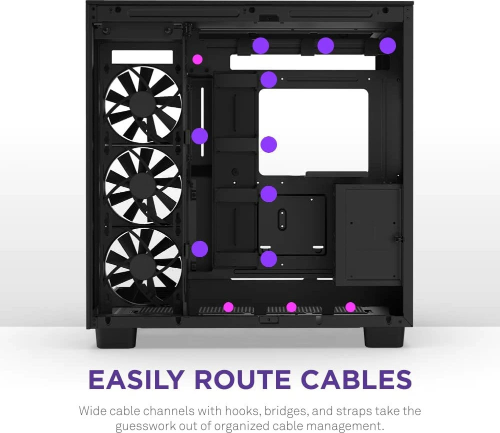 Kasë kompjuteri NZXT H9 Flow (CM-H91FB-01) - e zezë