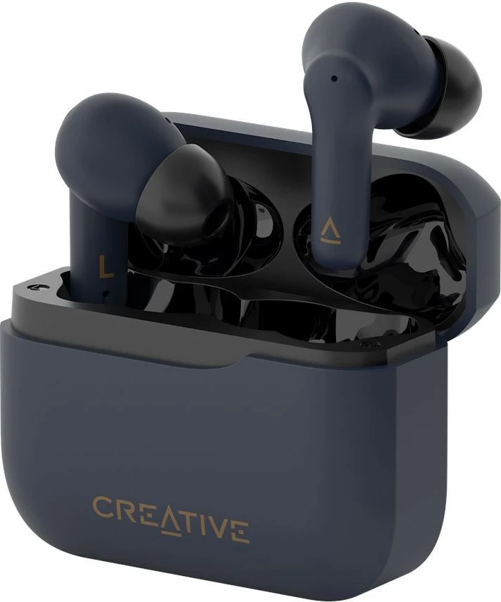 Kufje in-ear pa tela, Creative Labs, Zen Air Plus, Bluetooth 5.3 ANC deri 32h LE Audio IPX4 USB-C, blu e errët