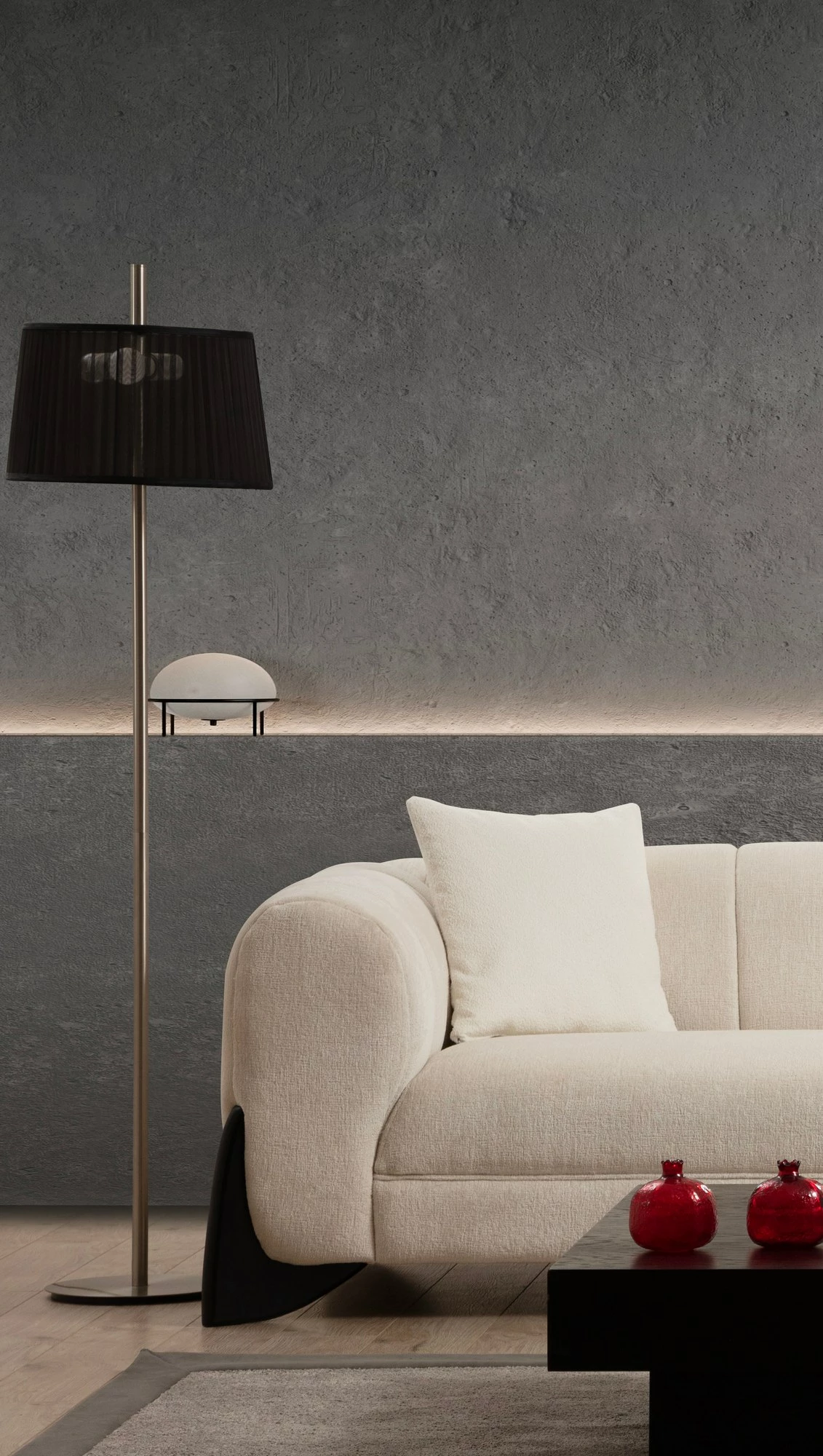 Divan treshe Sandreo, ngjyrë e bardhë, Atelier del Sofa