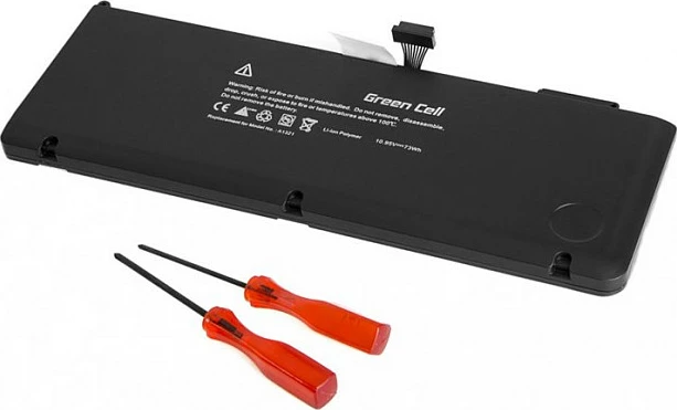 Bateri për laptop Green Cell A1286 për Apple MacBook Pro 15" 2009-2010, 11.1V 5200mAh, e zezë