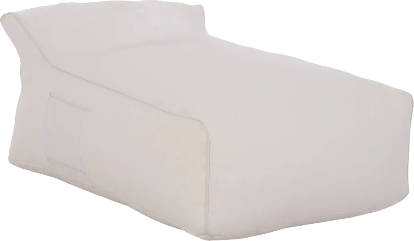 Pouf profesional Zafer, textilene 600gr/m2, 2x1, ngjyrë e bardhë, 88x128x60 cm