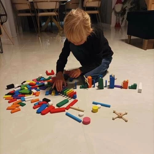 Set domino druri Kruzzel 22914, 360 copë, 407 elemente, shumëngjyrësh