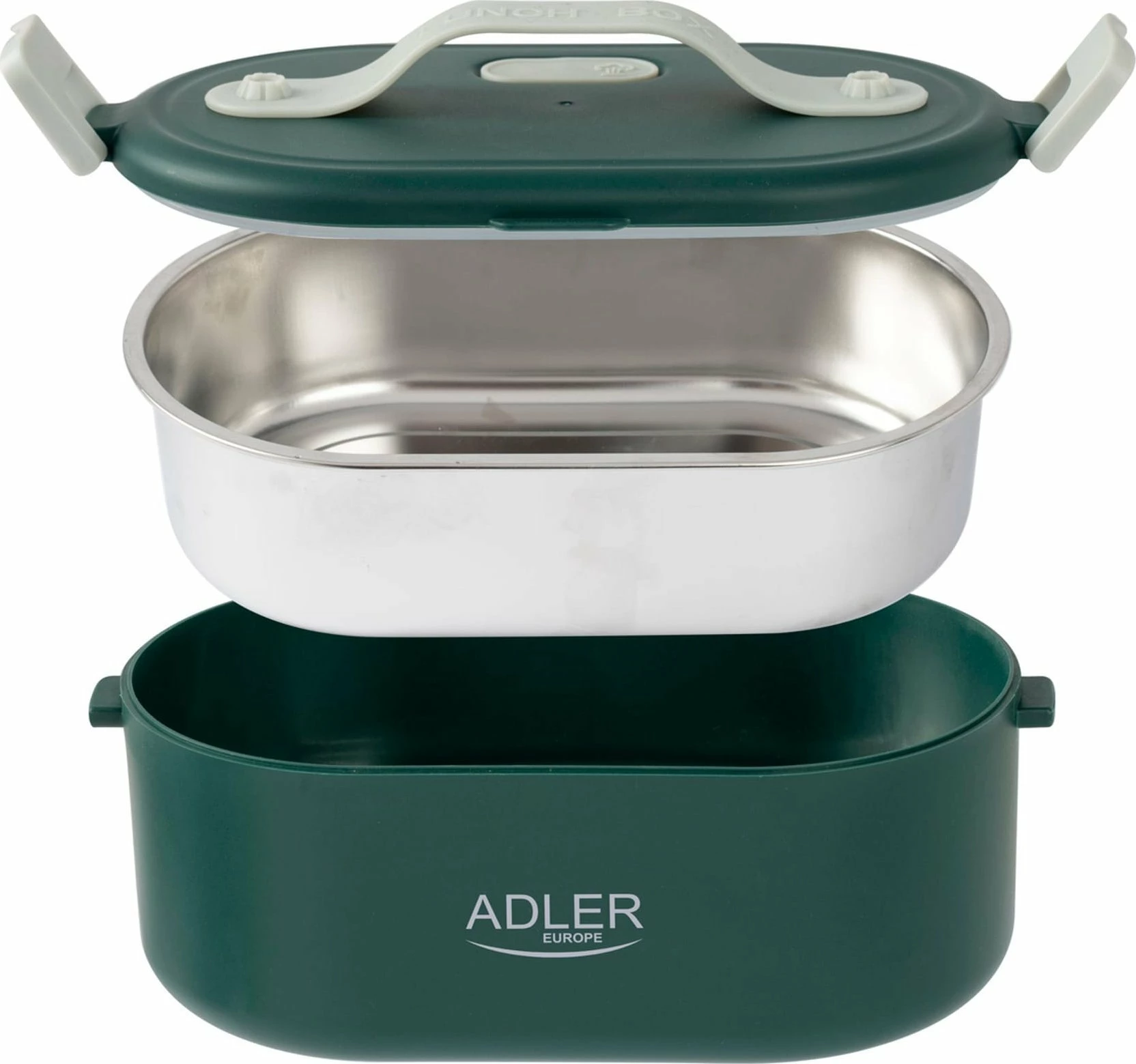Enë ushqimi elektrike Adler AD 4505, 0.8 L, inox SUS304, ngrohëse, jeshile, me lugë