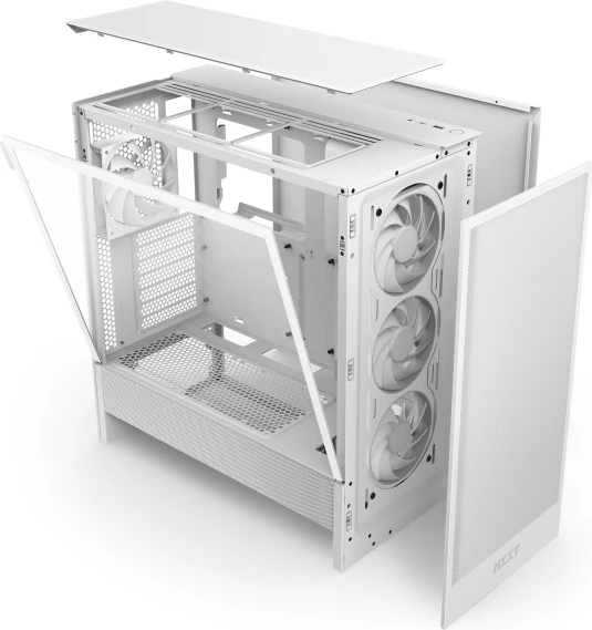 Kasë kompjuteri NZXT H5 Flow RGB (CC-H52FW-R1), e bardhë