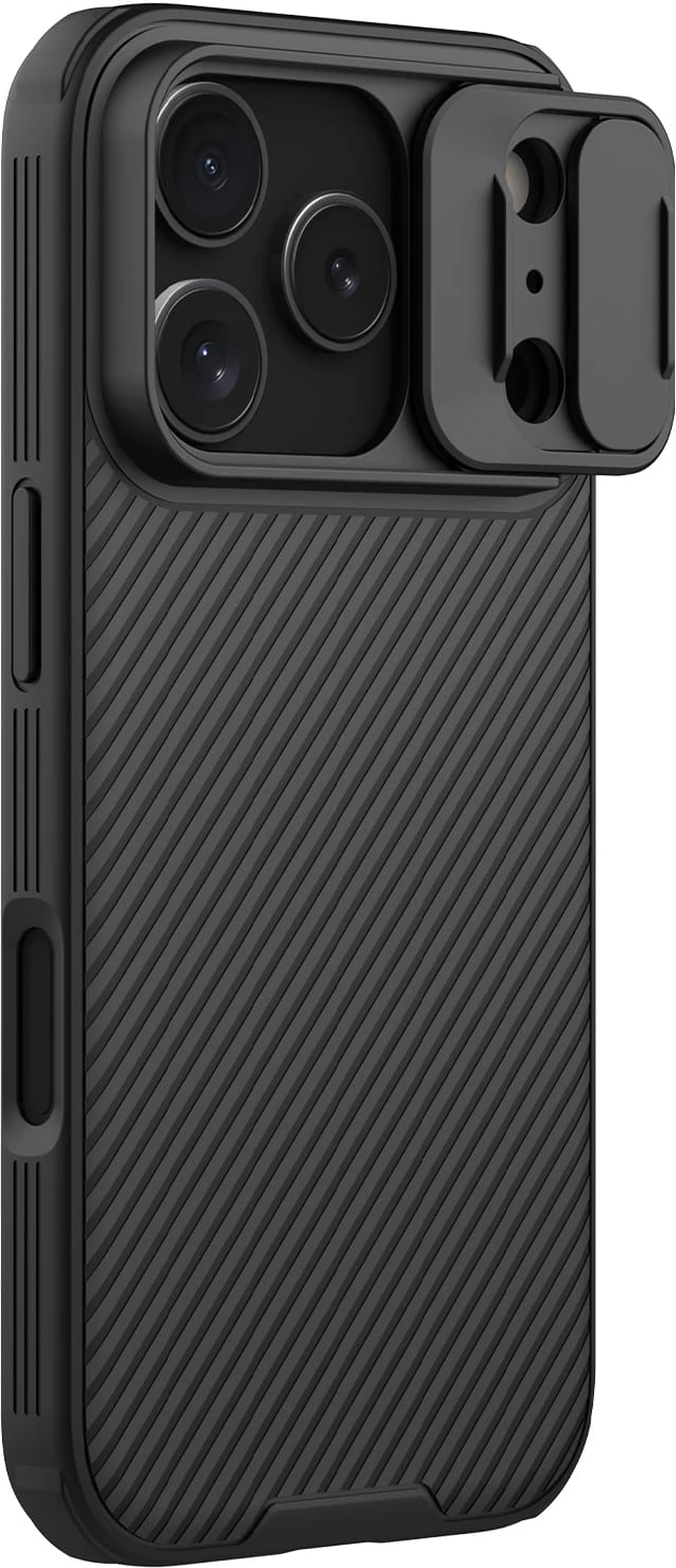 Mbështjellës NILLKIN CamShield Pro për iPhone 17 Pro, i zi