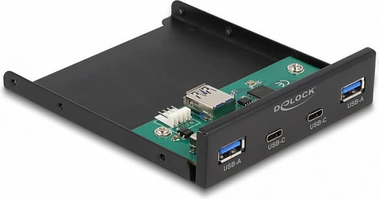Panel frontal USB DeLOCK 3.5", 2x USB-C + 2x USB-A, 5 Gbps, i zi