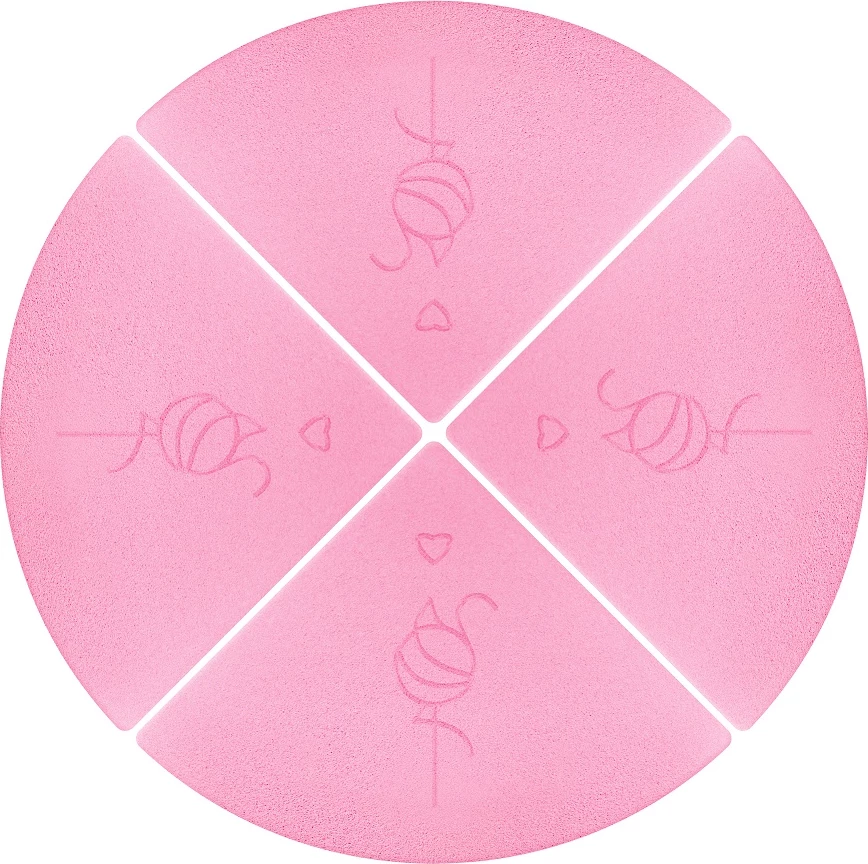 Sfungjer për makijazh SugarPowder Tri-Shape për femra, 4 copë rozë