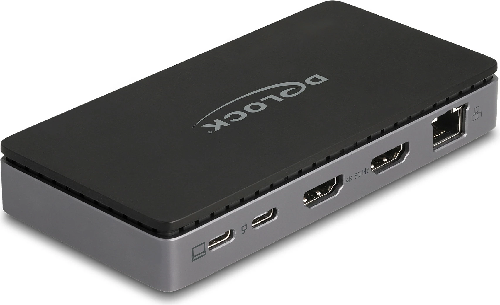 Docking stacion DeLOCK USB-C, Dual HDMI 4K, Gigabit LAN, PD 85W, zi/gri