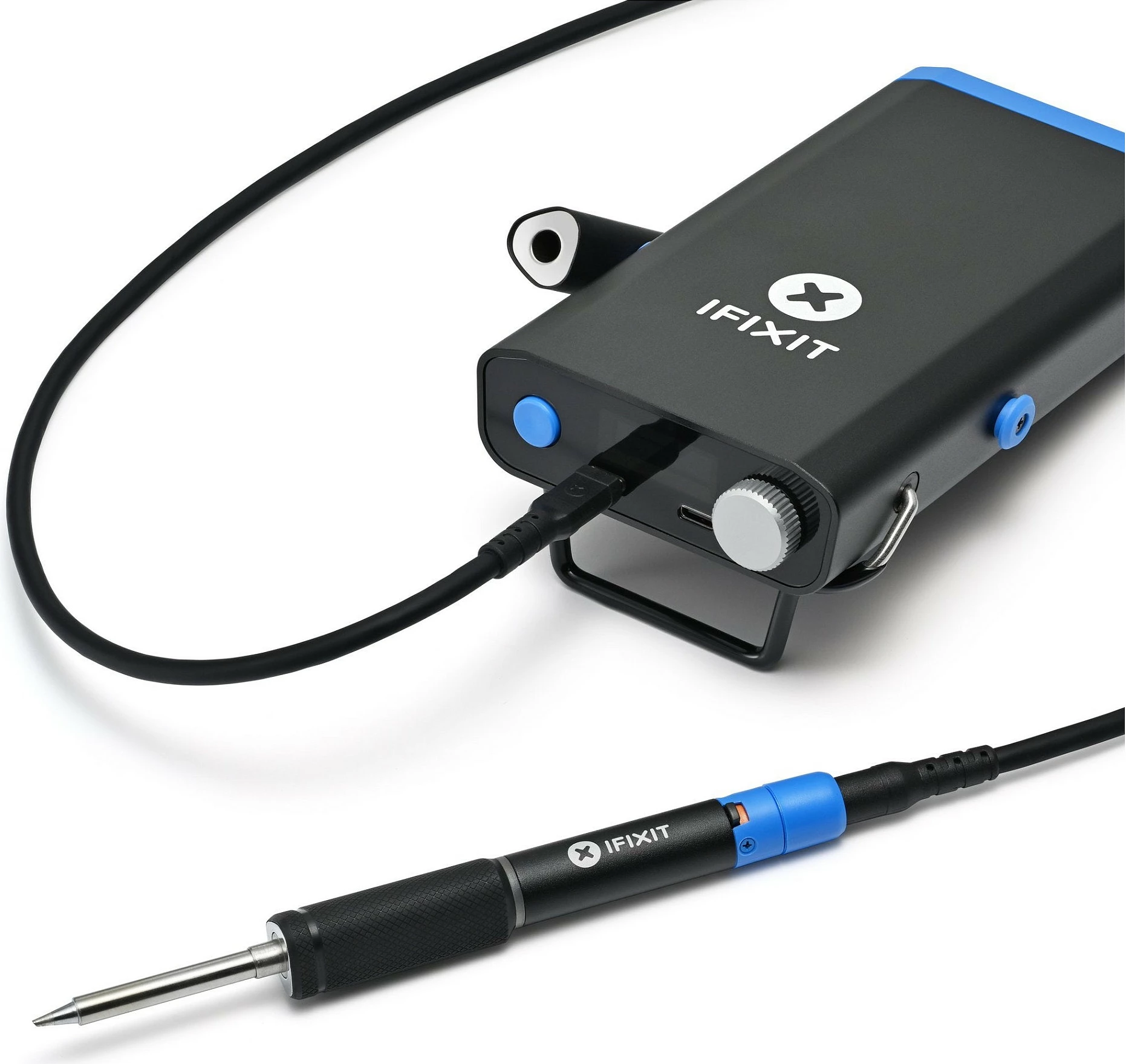 Stacion saldimi iFixit FixHub, me bateri, 2 kanale, deri 420°C, i zi