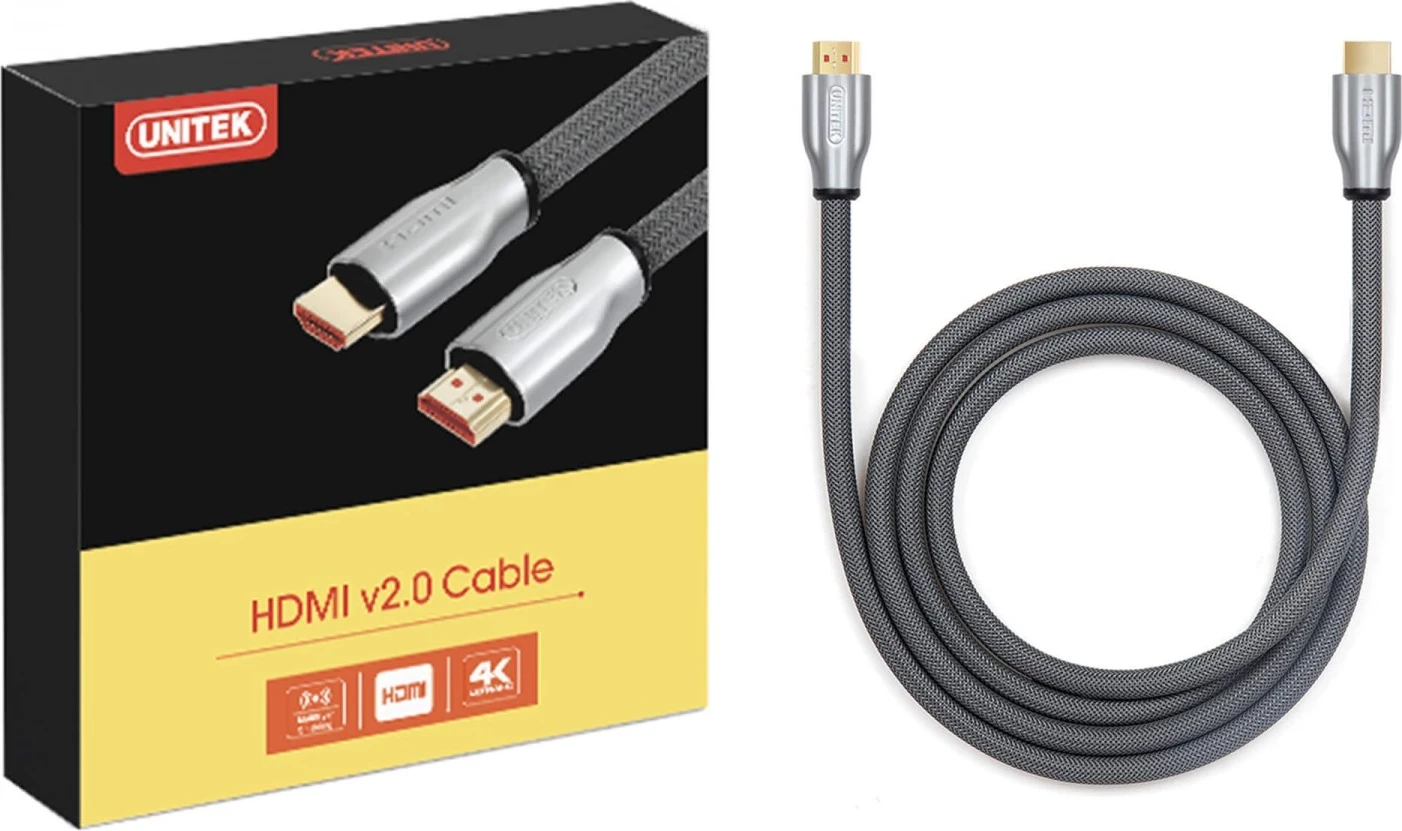 Kabllo HDMI Unitek, 5.0m, gri