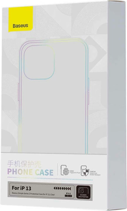 Mbështjellës Baseus Simple për iPhone 13, transparent