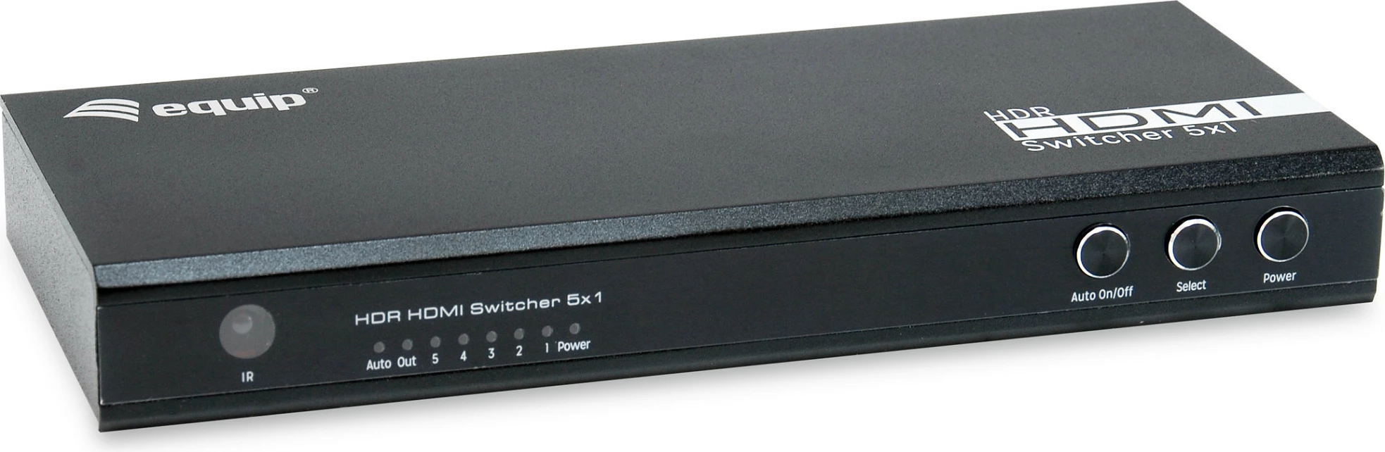HDMI Switch Equip 332726, 5x1, HDMI 2.0, 4K@60Hz, HDCP 2.2, me telekomandë, i zi