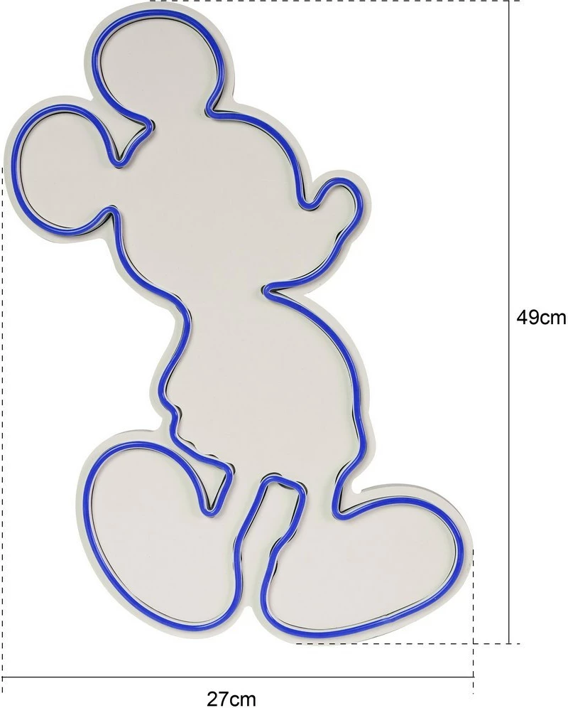 Dritë dekorative LED në formë Mickey Mouse, plastike, e bardhë