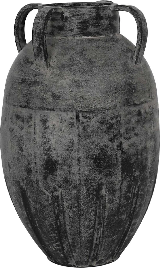 Vazo metalike Lava, e zezë-gri, 30x30x50cm