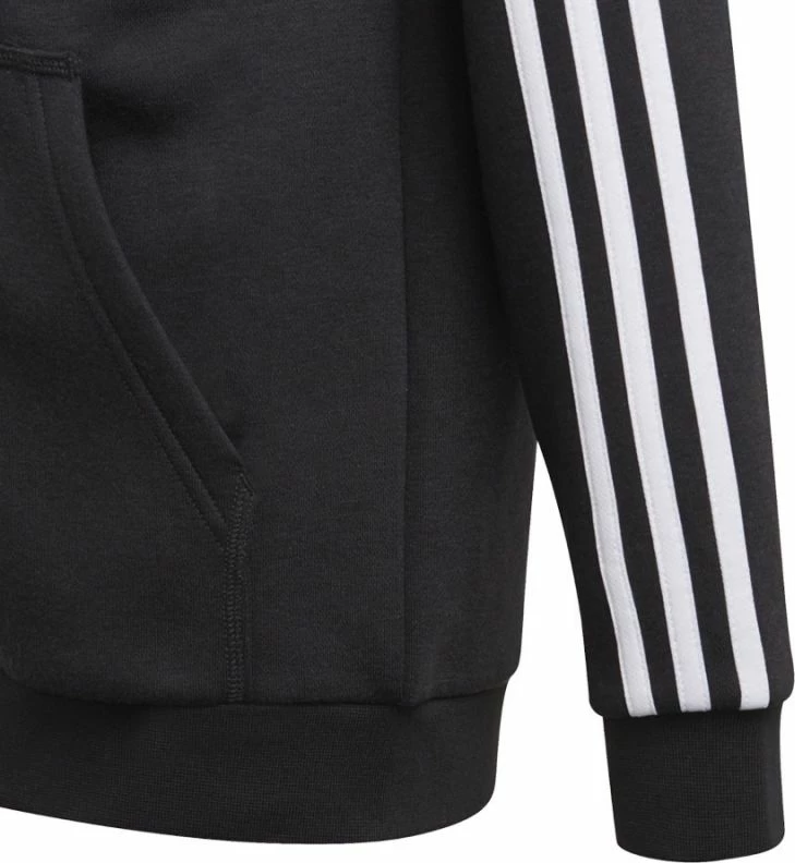 Duks me kapuç për djem adidas, i zi [Madhësia: 128 cm]