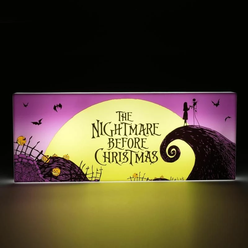 Lampë dekorative logo Paladone Nightmare Before Christmas, 30 cm, USB/3x AAA, 2 mënyra ndriçimi
