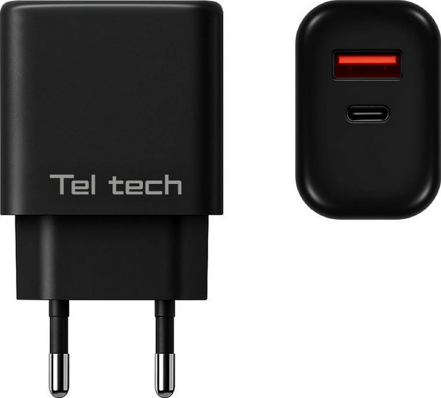 Karikues rrjeti Teltech TCH-03, 45W, USB-C/USB-A, i zi