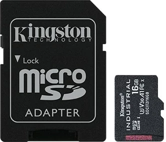 Kartelë memorie microSD Kingston SDCIT2/16GB, 16GB, Industrial, me adapter për SD