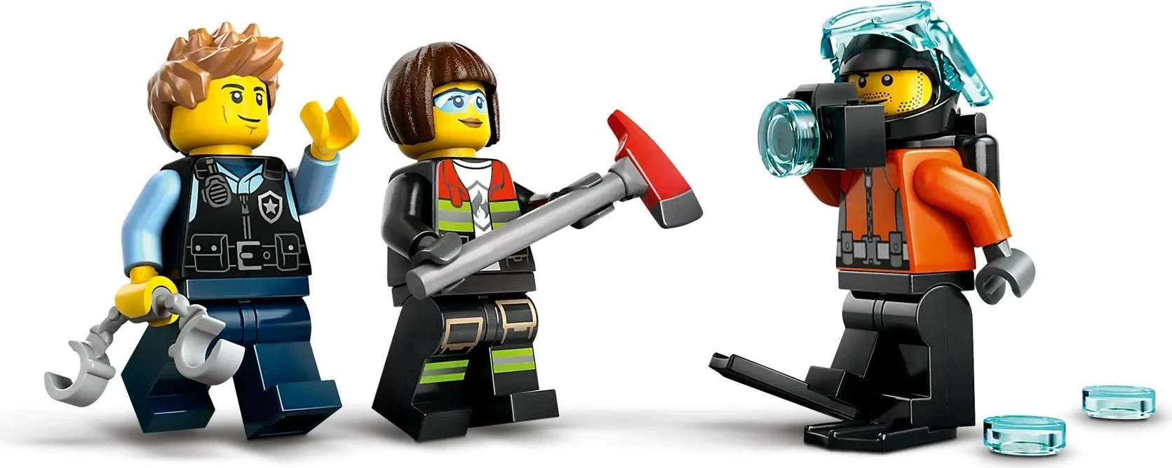 Set LEGO City 60462, Helikopter, Kamion Zjarrfikës dhe Nëndetëse