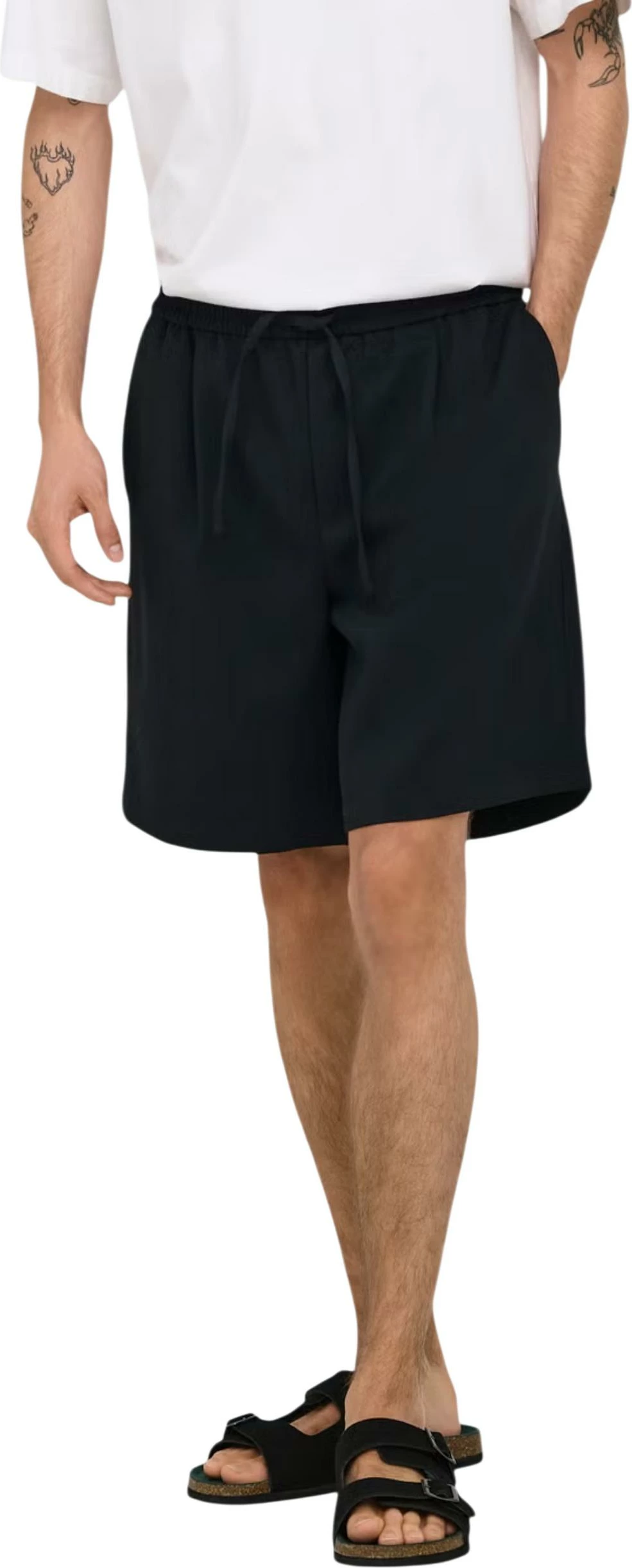 Shorce për meshkuj Only & Sons ONSWILL 0292LOOS, të zeza