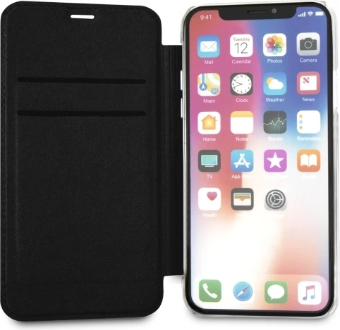 Mbështjellës Karl Lagerfeld Valentine për iPhone X/Xs, Eco-leather, i zi