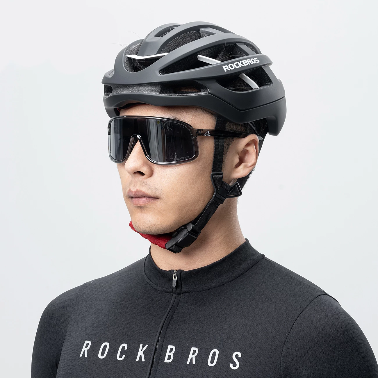 Helmet biçiklete Rockbros HC-58BK-M 55-58 cm, zi/gri