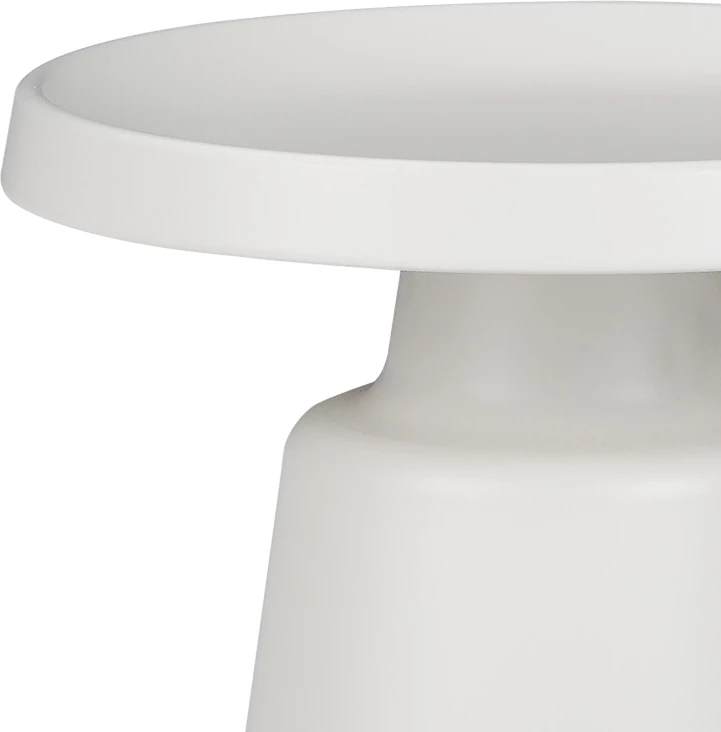 Set tavolinash kafeje Ginoze, metal i bardhë, 2 copë