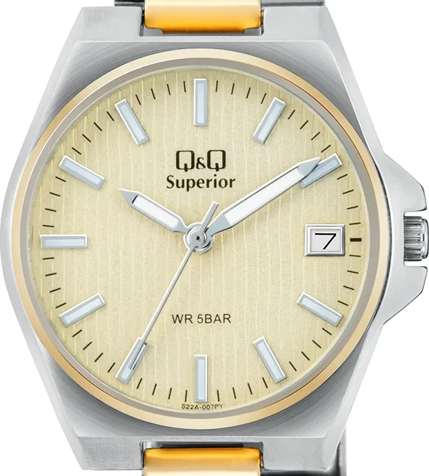Orë dore Q&Q S22A-007PY, e argjendtë/artë