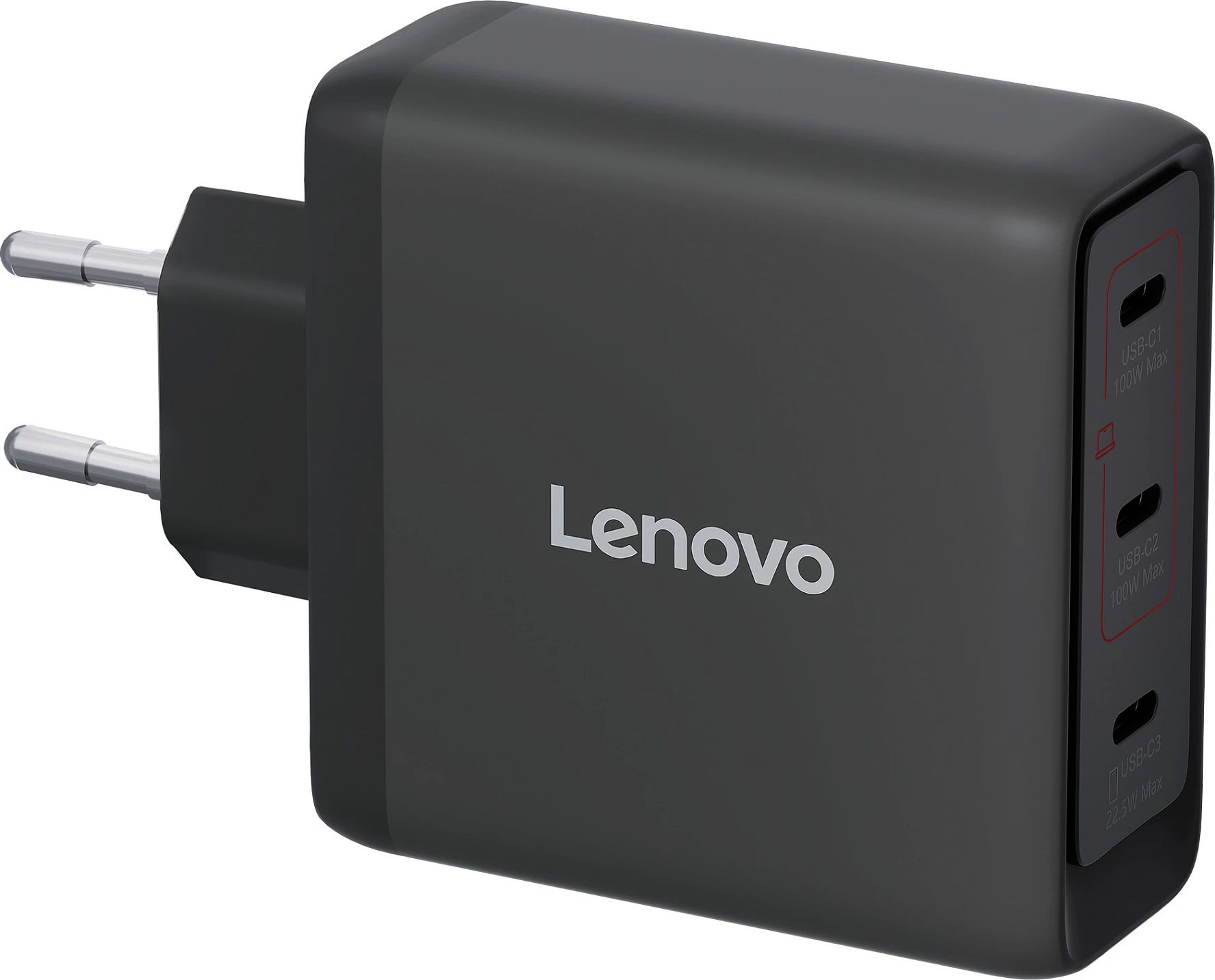 Karikues Lenovo Multi-Port USB-C 100W GaN, 3 porta, kabllo USB-C 1.8m, i zi
