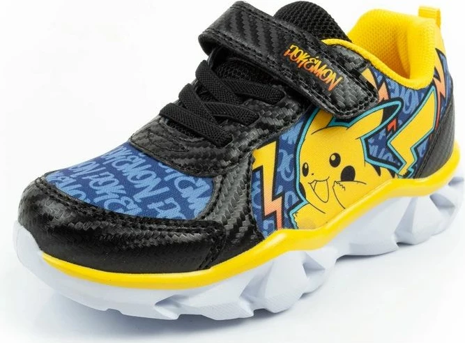 Atlete fëmijësh Leomil Pokemon me LED, të zeza/verdha