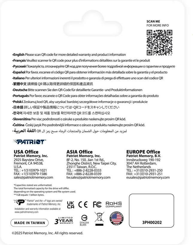 USB flash Patriot Memory Tab T560, 64GB, Dual USB, 120MB/s, Argjendtë