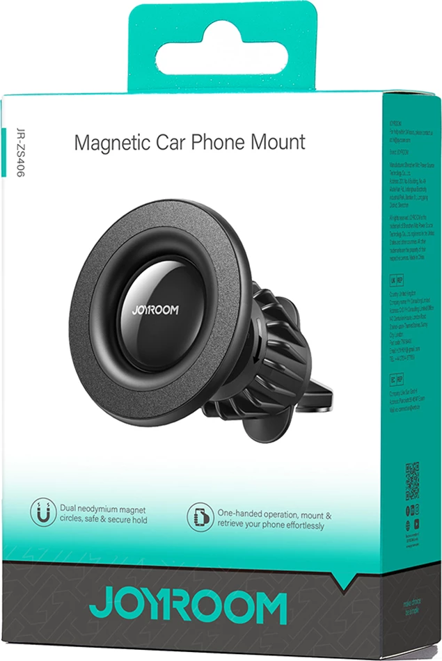 Mbështjellës magnetik për makinë Joyroom JR-ZS406, për ventilator, i zi