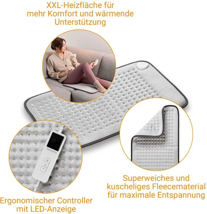 Jastëk ngrohës elektrik Medisana HP 700 XXL 60x35 cm (61154), gri